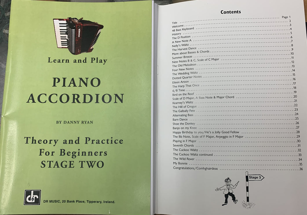 Piano Accordion Learn and Play, Theory and Practice for Beginners Stage two